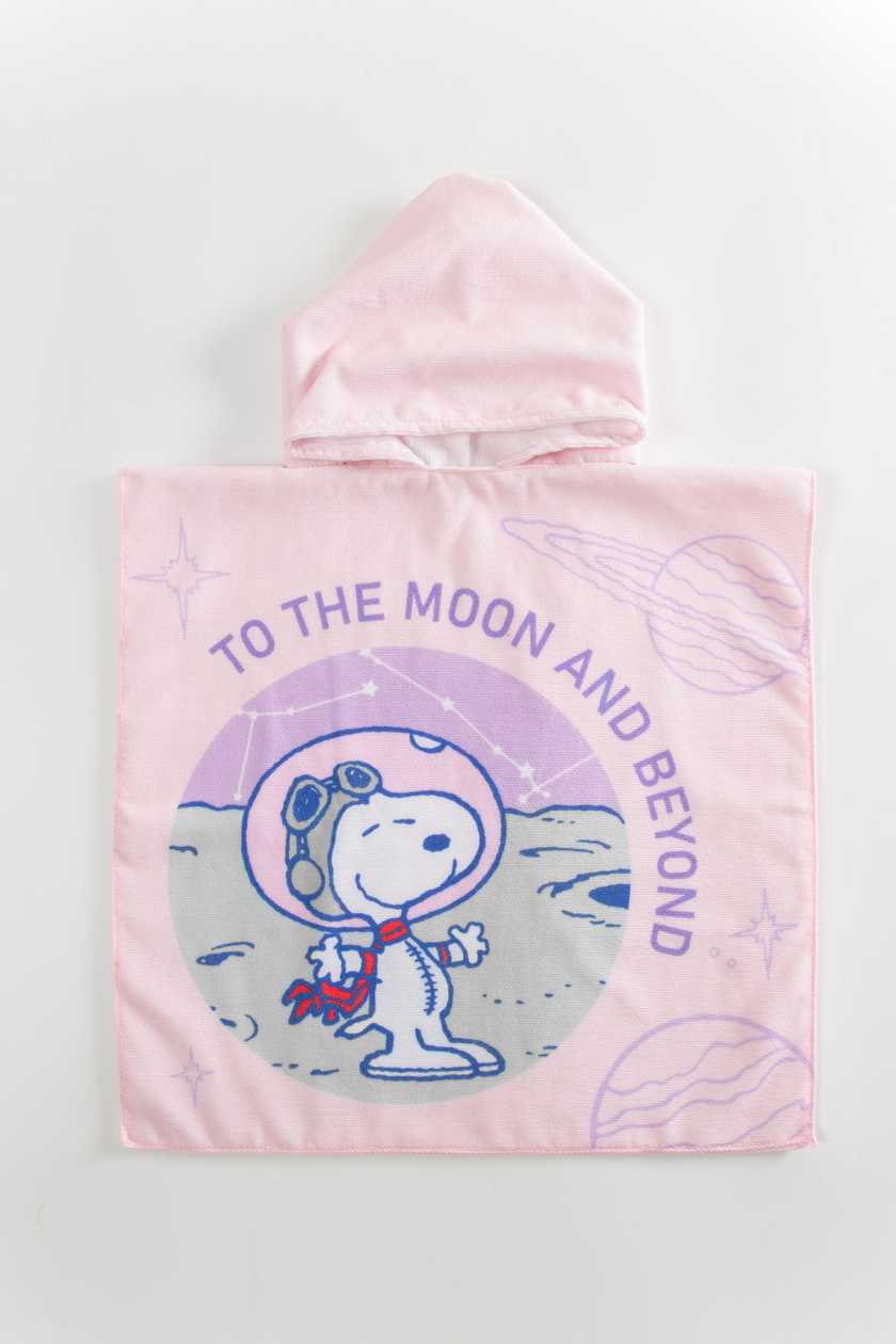 Snoopy the Little Space Explorer Collection Kids Hooded Bath Towel