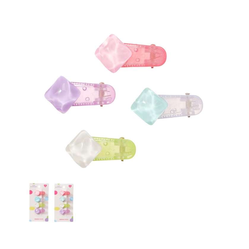 თმის სამაგრი/Square Hair Clips (4 pcs)