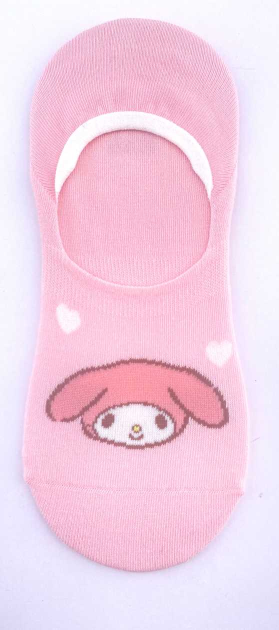Sanrio characters Solid Color No-Show Socks (1 Pair)(My Melody)