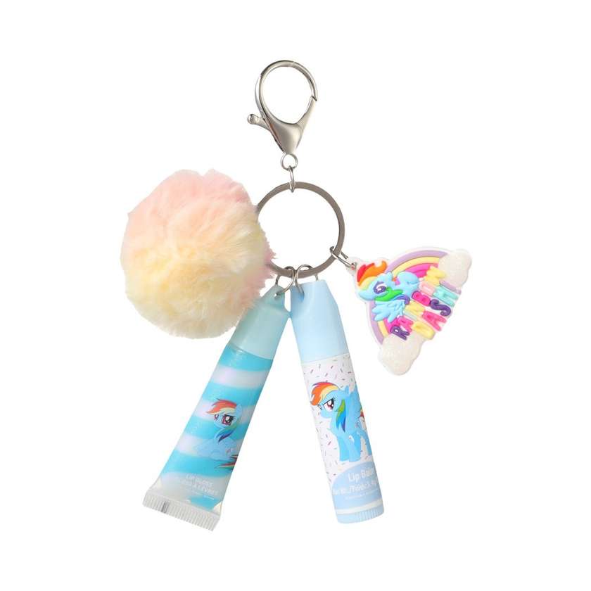 საბავშვო ტუჩის მოვლის ნაკრები/My Little Pony Collection Lip Care Keychain (Rainbow Dash)