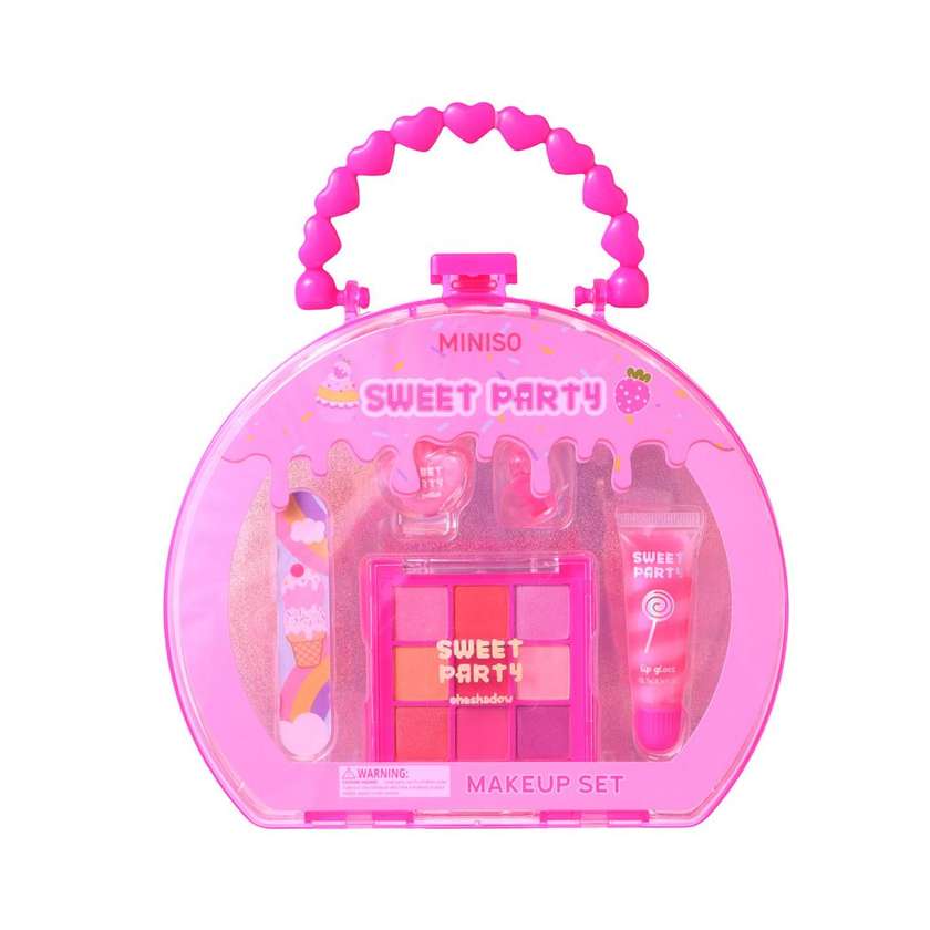 საბავშვო კოსმეტიკის ნაკრები/Dessert Theme Series Makeup Kit in Heart-Shaped Handbag (Pink)