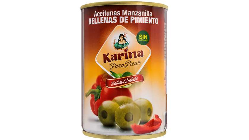 Oliwki zielone nadziewane papryką czerwoną 120g