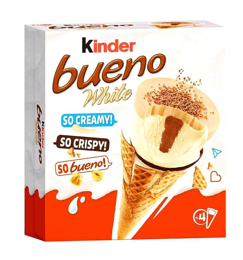 Kinder Bueno Classic Chocolate & White Ice Cream Cones (4Pcs x 248Gr) Box