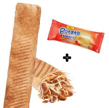 Zestaw Rollo Kebab z serem (mega) + Potato biscuits