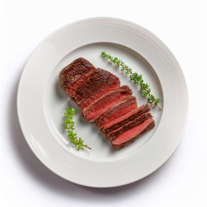 Flank steak, bylinkové máslo