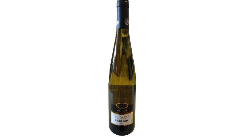 Wino białe Ziegler Pinot Gris AOC Alsace francuskie półwytrawne 0,75 L