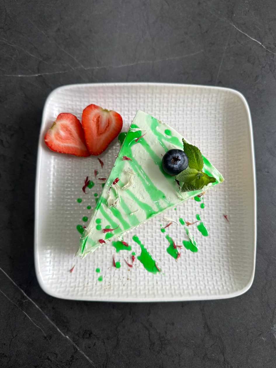 Homemade Mint Cheesecake