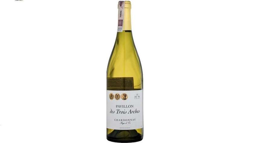 Wino białe Pavillon Des 3 Arches Chardonnay IGP francuskie wytrawne 0,75 L
