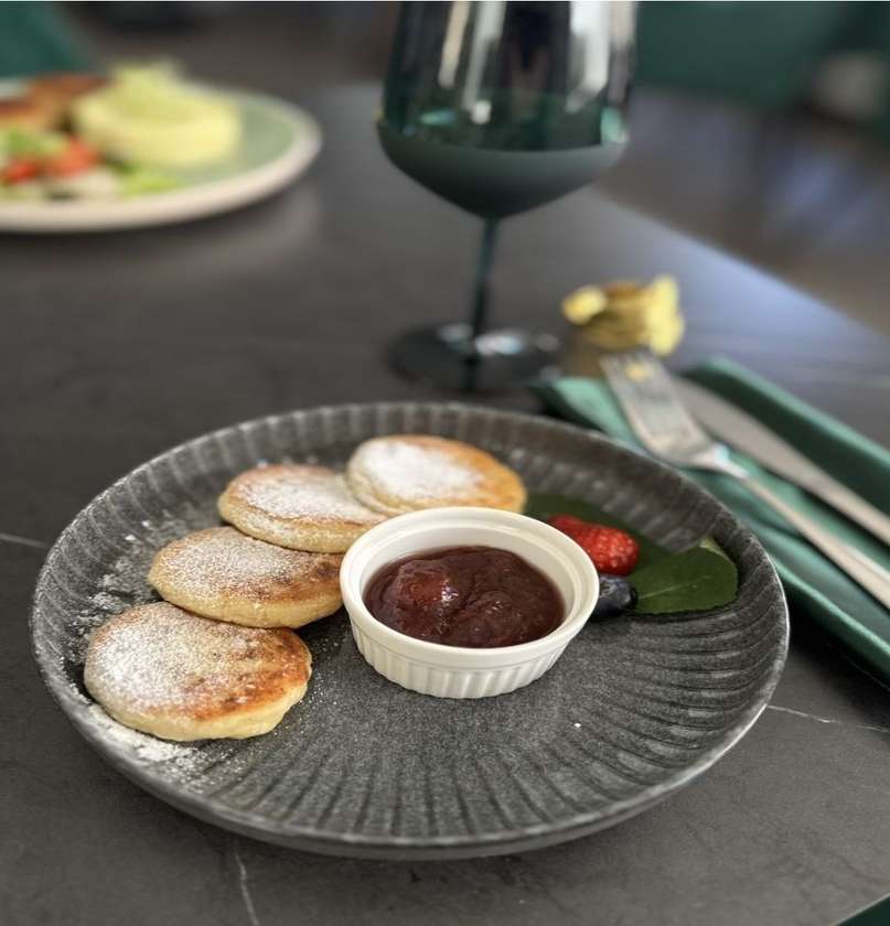 Curd Pancakes with Jam
