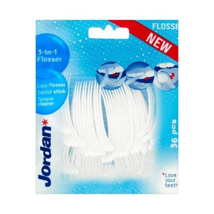ჯორდანი - კბ/ფლოსი ინდივიდუალური ტარით FLOSSER 3X1 8108 #36