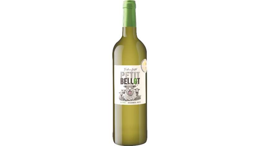 Wino bezalkoholowe 0% Petit Bellot Blanc białe, wytrawne 0,75l