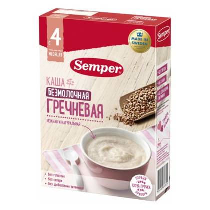 სემპერი - ფაფა ურძეო წიწიბურა /4თვ+/ 180გრ 7325/1410