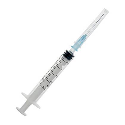 შპრიცი  3 მლ დგუშით 23G (0.6X25მმ) /Luer Lock/ #1