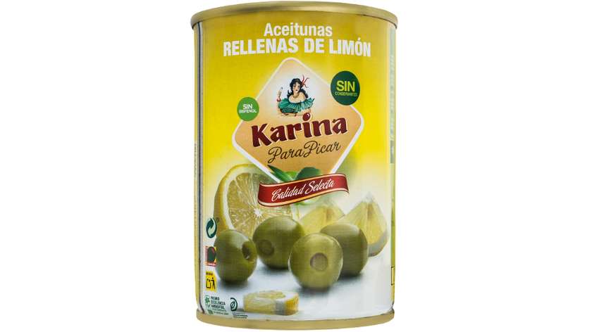 Oliwki zielone nadziewane cytryną 221/260 120g