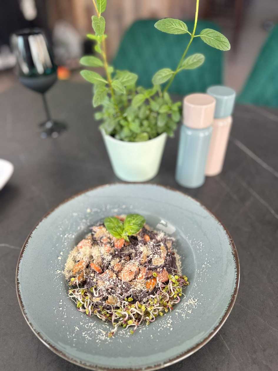 Black Pasta with Seafood