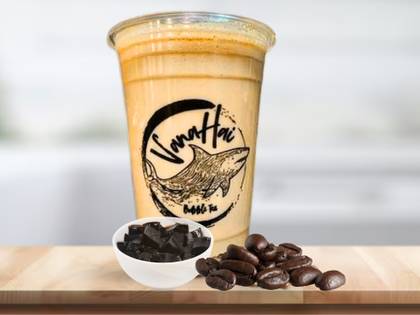 Bạc xỉu (Vietnames latte coffee) with fairy grass jelly