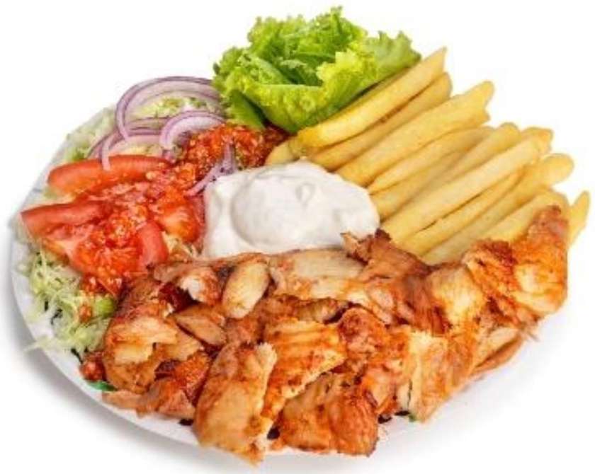 Gyros Hreanaki XXL puișor la farfurie