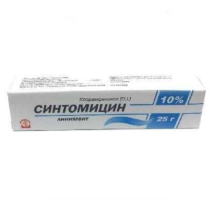 სინტომიცინის ლინიმენტი 10% 25გრ ტუბი /რუს/ #1