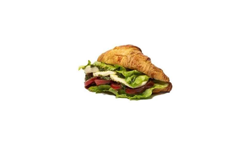 Croissant Vegetarian with Mozzarella and Pesto