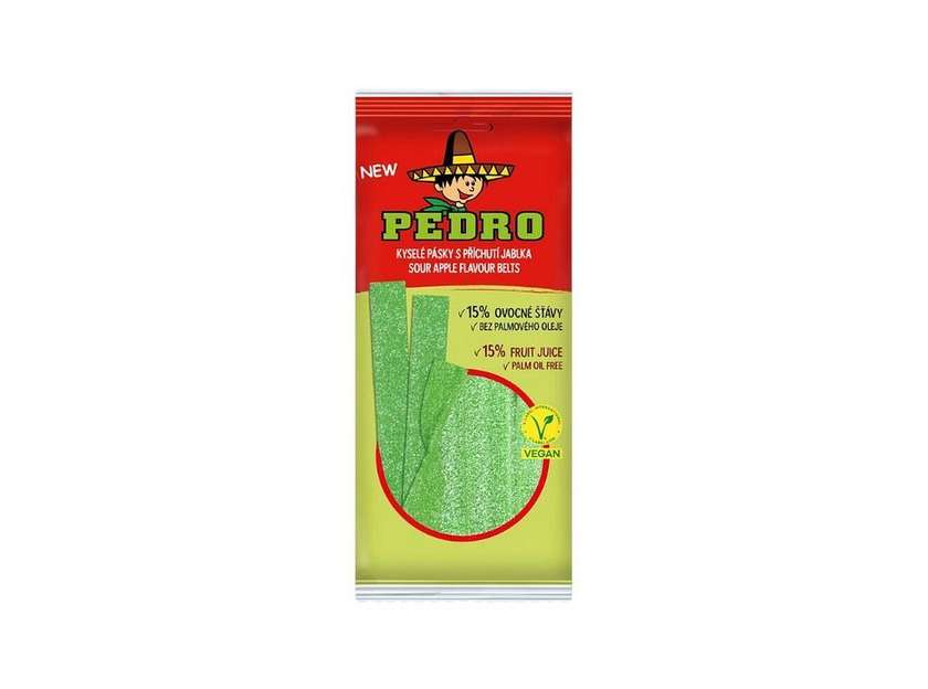 Pedro - Kyselé pásky s příchuti Jablka 80g