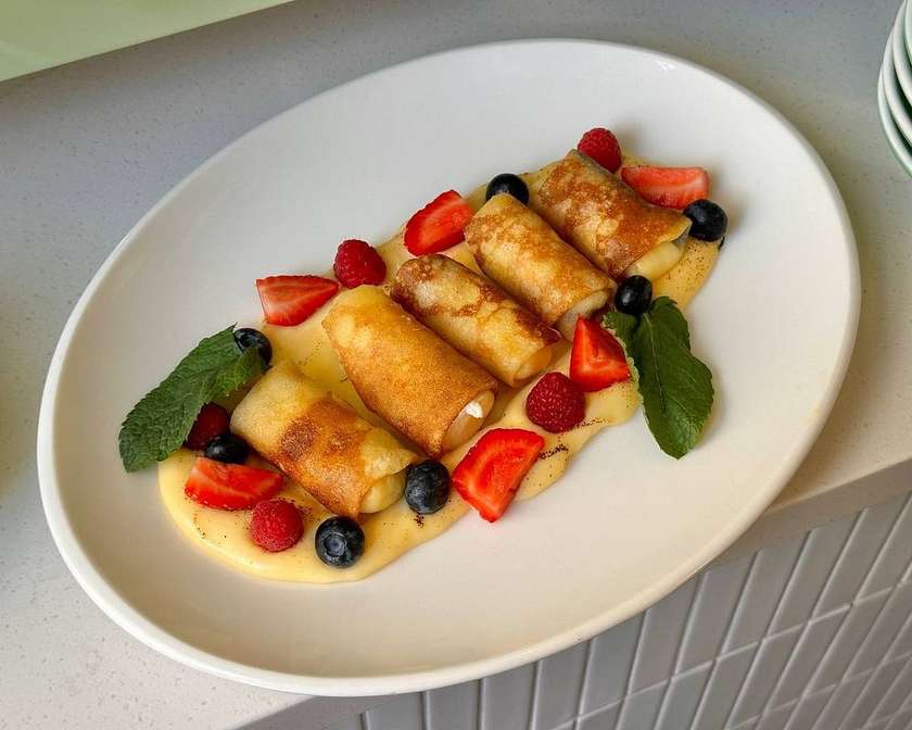 Mini Pancakes with Poppy Seeds and Cheese