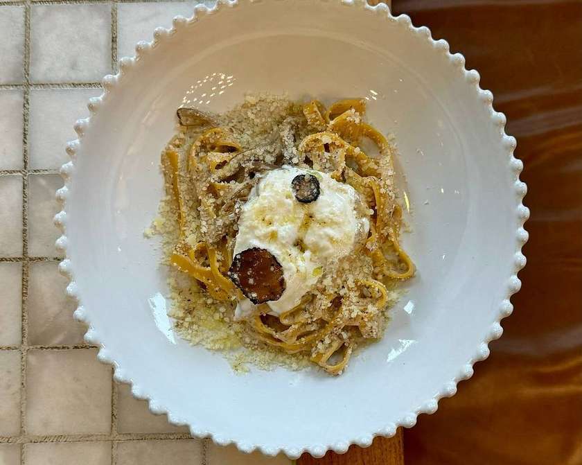 Truffle Carpaccio Pasta with Stracciatella