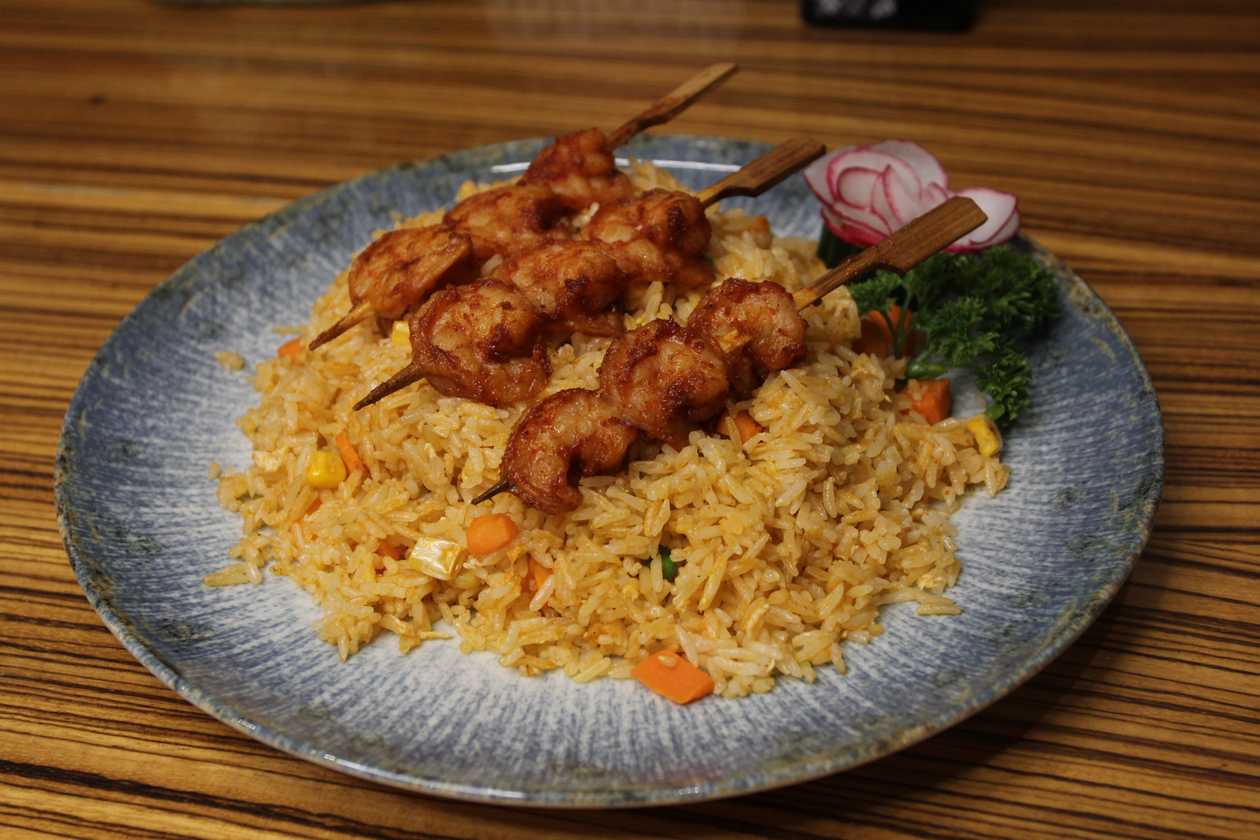 36A.Spicy fried curry rice [2,3] with chicken