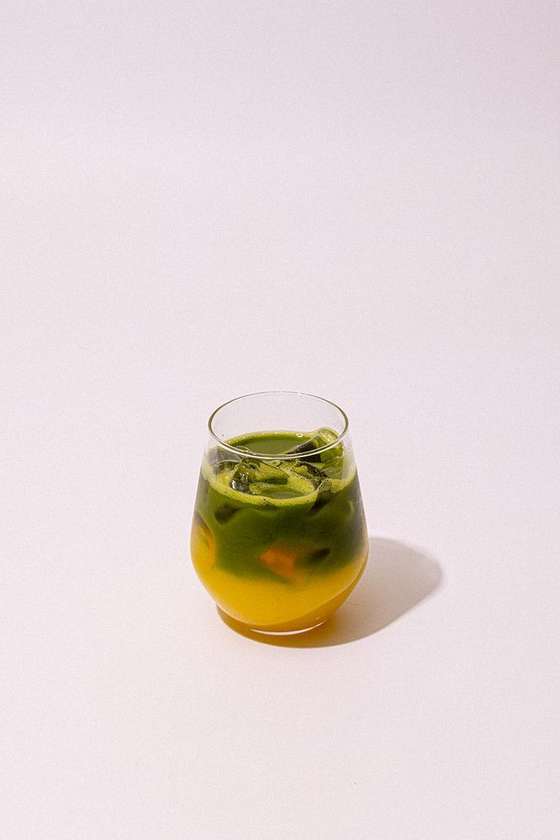Iced matcha orange