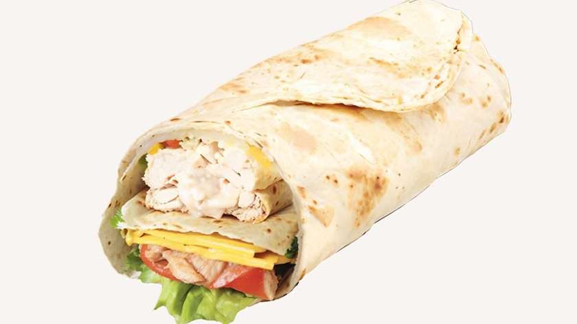 Breaded chicken wrap