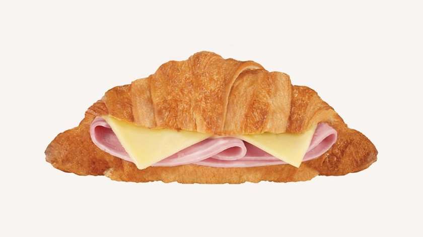Croissant with ham and cheese