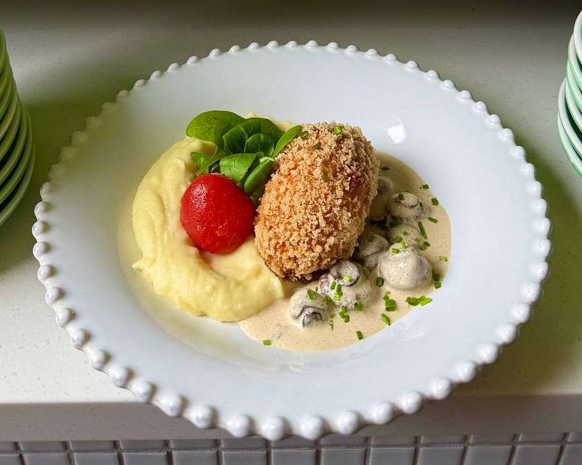 Chicken Kiev with Mashed Potatoes