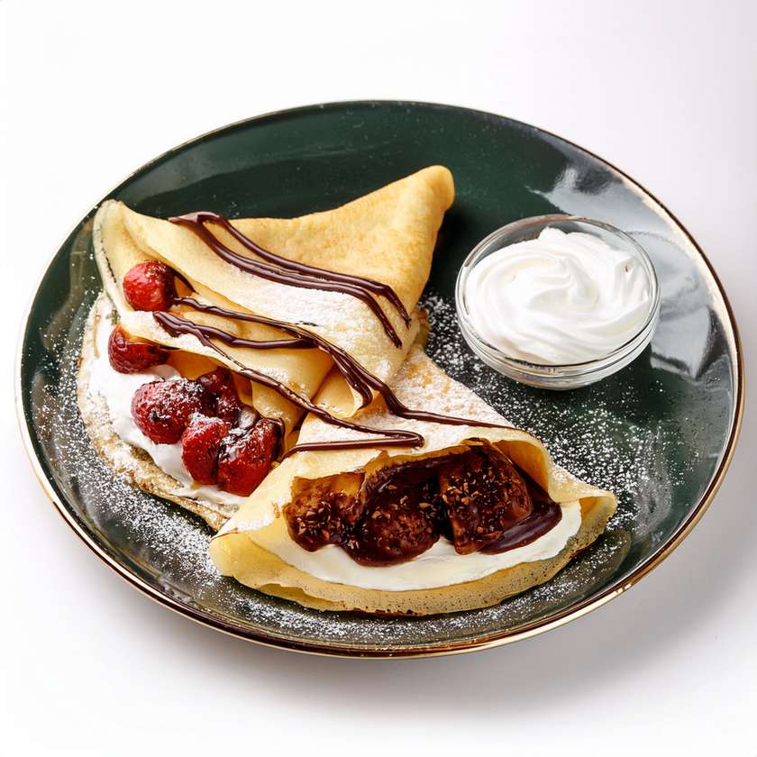 Pancakes with Jam and Fruit