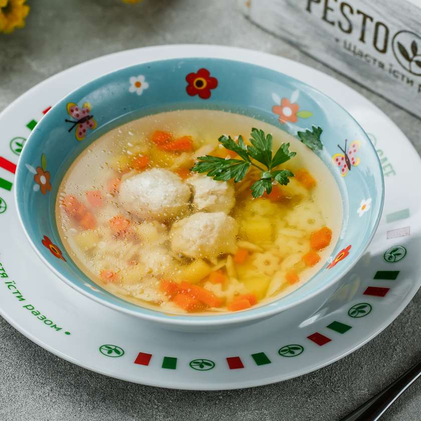 Бульон з зірочками та курячими фрікадельками (300 г)