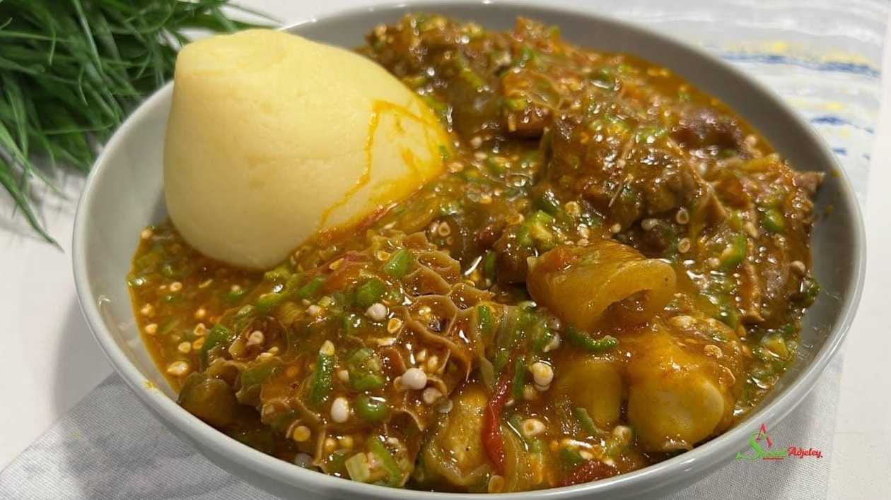 Banku and Okro Soup