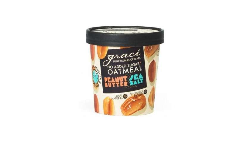 Oat meal with peanut butter and salt