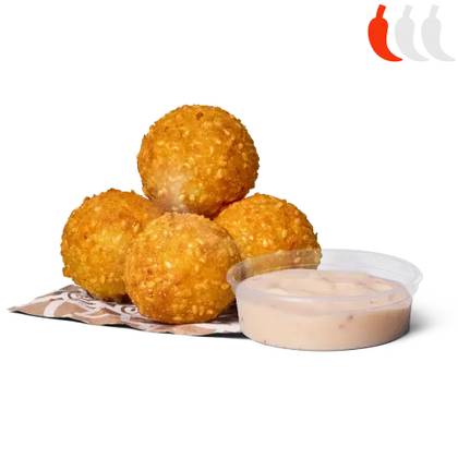 SPICY CHEESE BALLS 4 PCS. + DIP