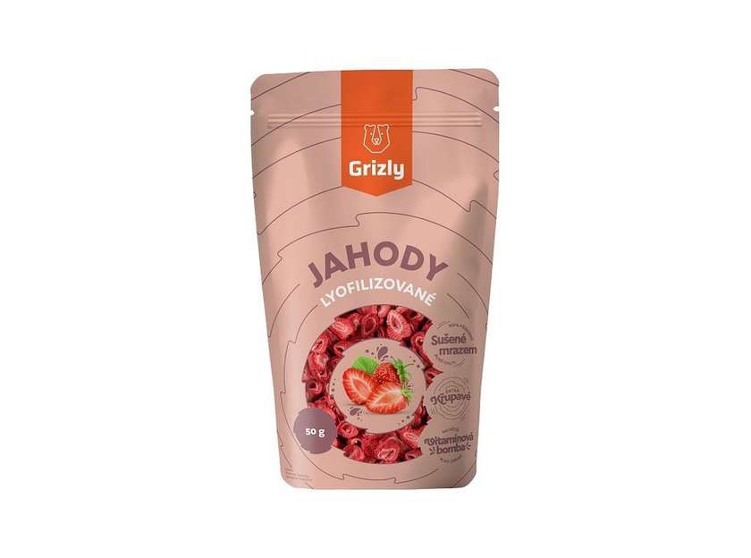 Jahody lyofilizované 50 g - Grizzly