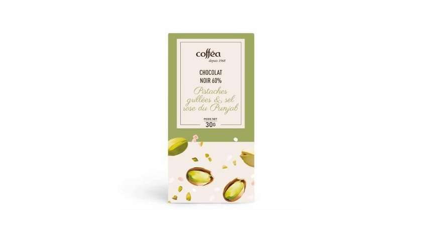 Chocolate Noir 60% pistaches grillées & sel rose du Punjab