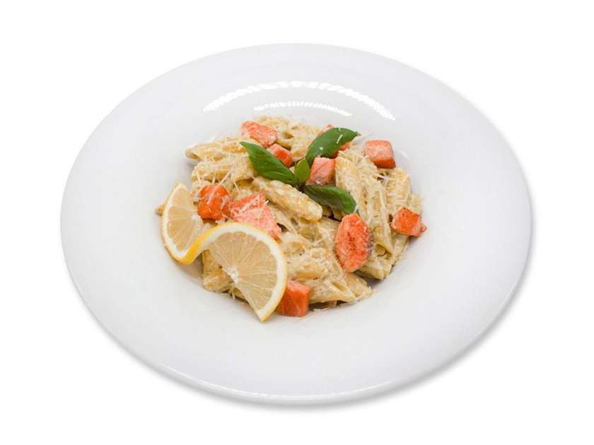 70. Penne s lososem