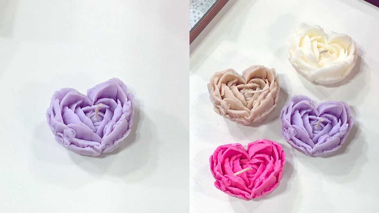 Heart Peony Organic Candle (Lilac)