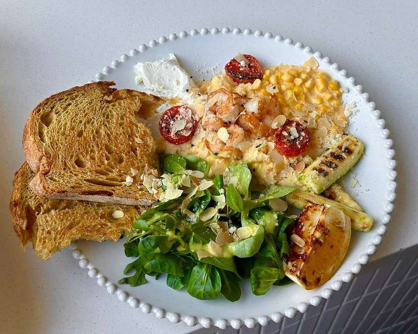Shrimp and Cheese Corn Breakfast