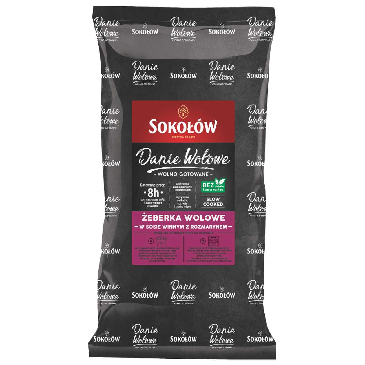 Żeberko Wołowe w Sosie Winnym Sokołów ok. 640-960g (expires soon)