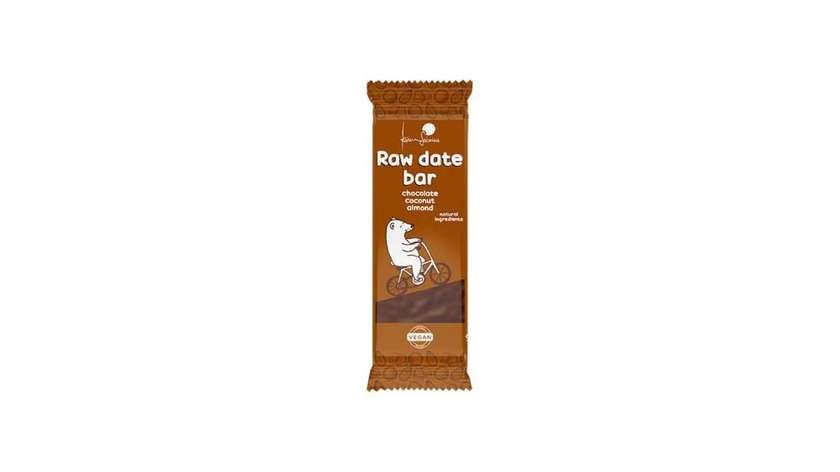 Raw date bar with chocolate