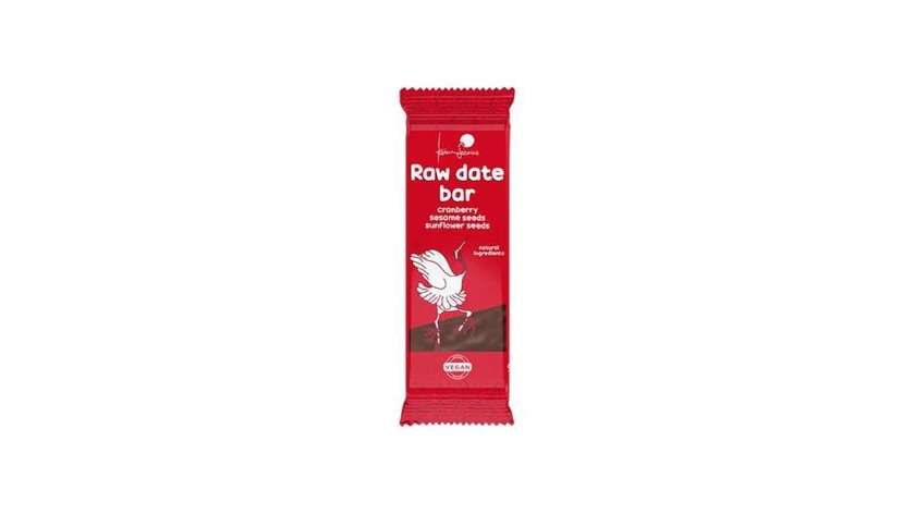Raw date bar with cranberries