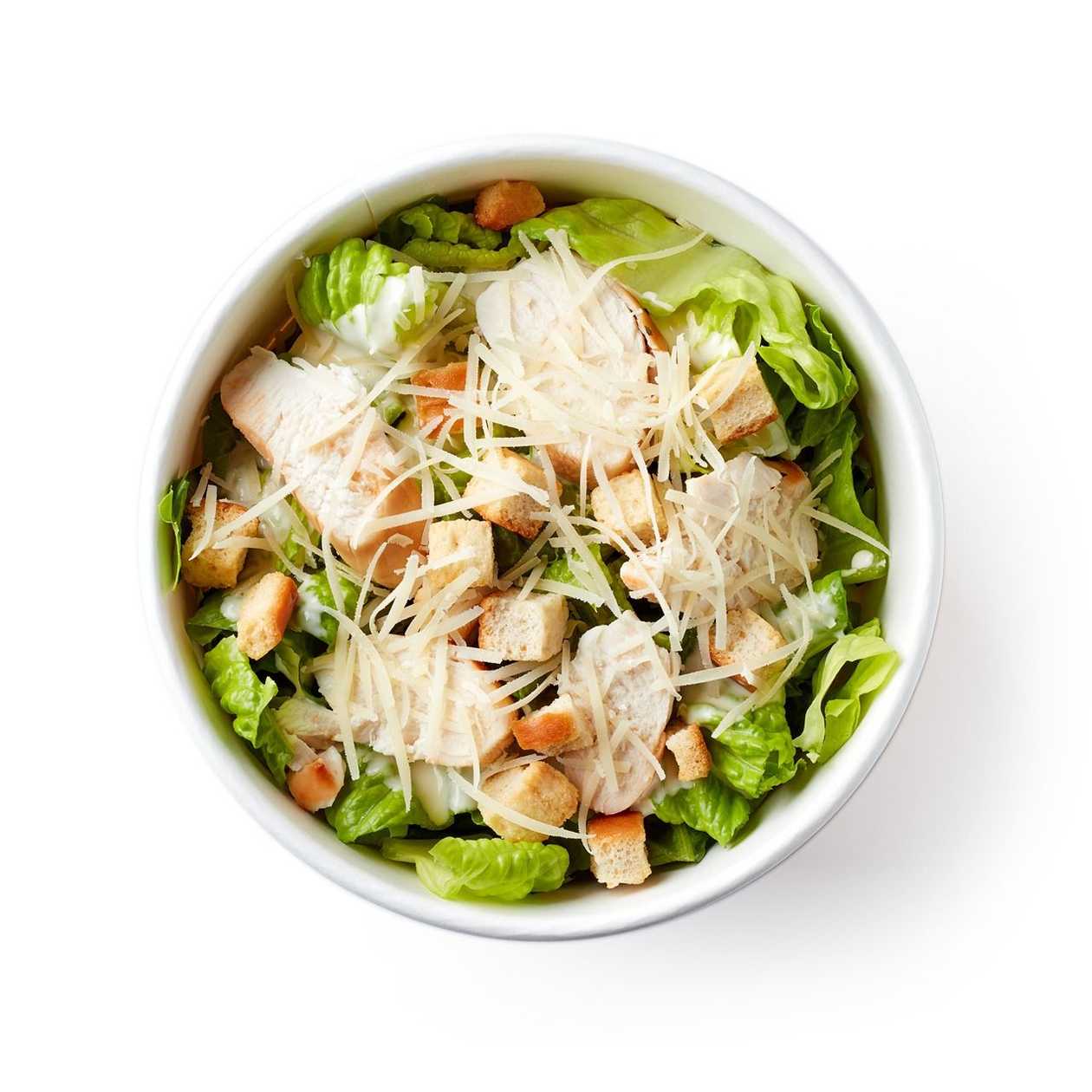 Caesar Salad with Grilled Chicken and Anchovy-Style Dip