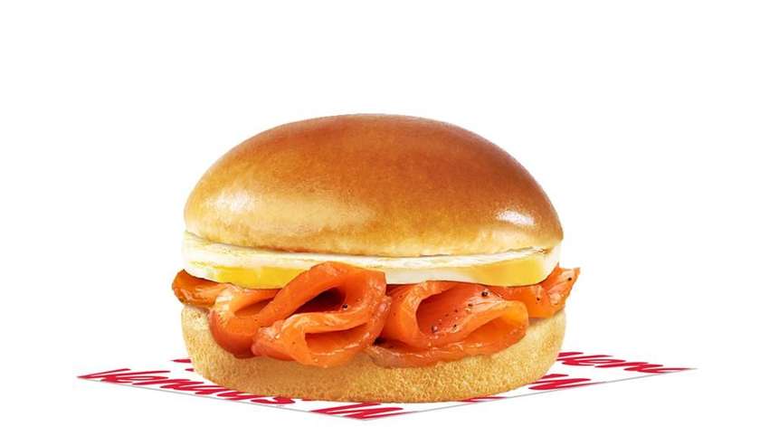 Salmon sandwich with egg