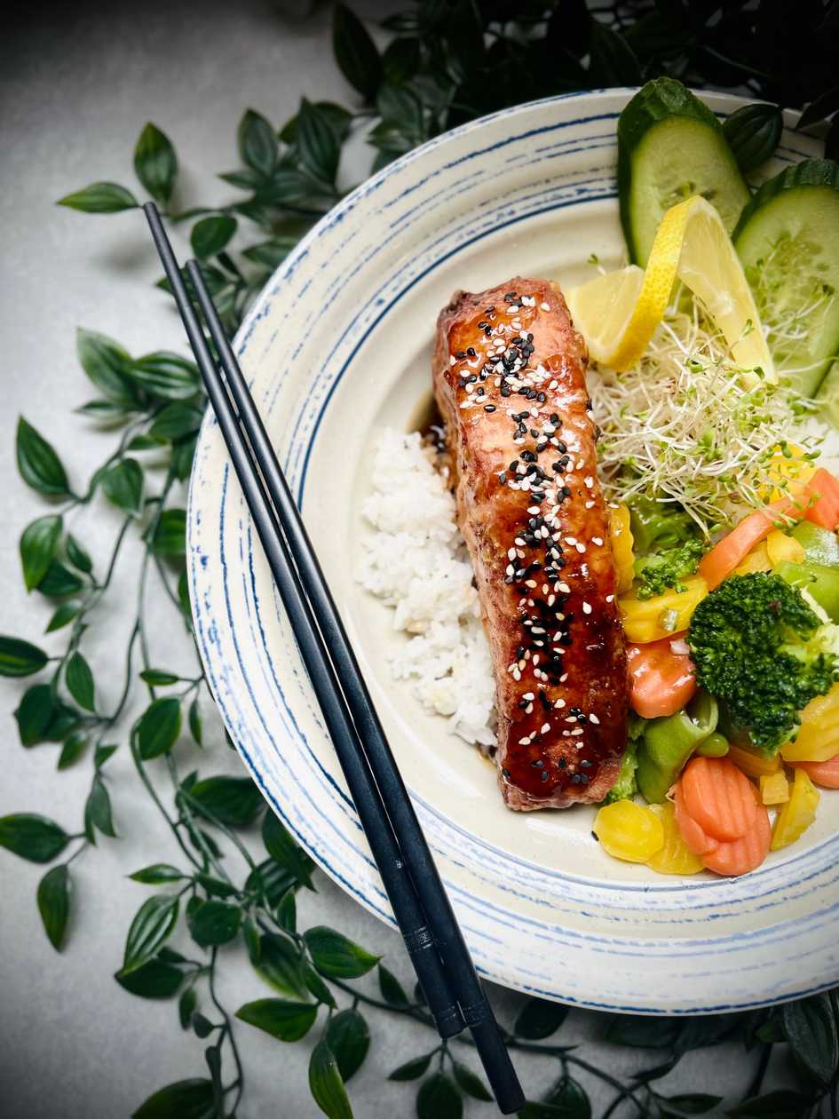 Łosoś Teriyaki