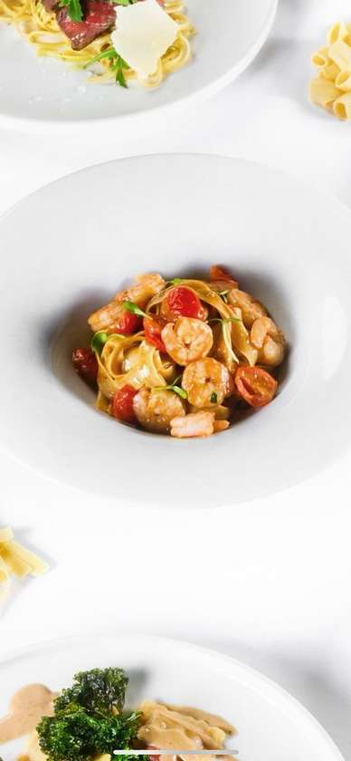 Tagliatelle con Gamberetti