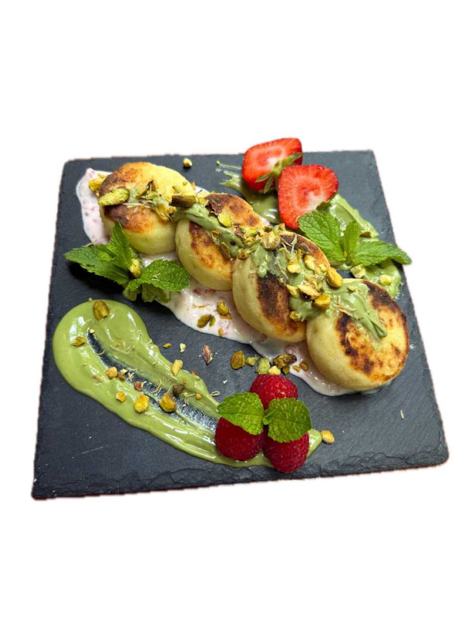Syrniki with Pistachios