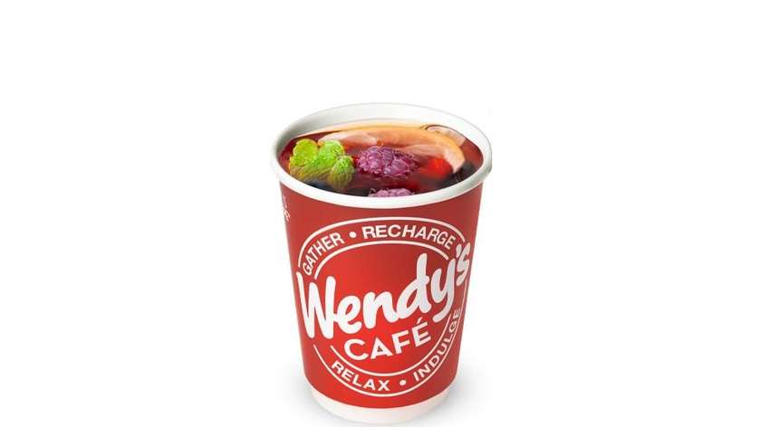 Hot fresh berry tea